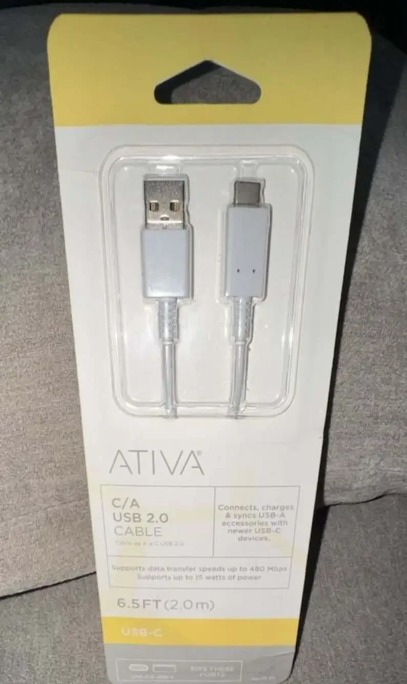 Ativa 6.5ft USB-A to USB-C 2.0 Charging and Data Cable